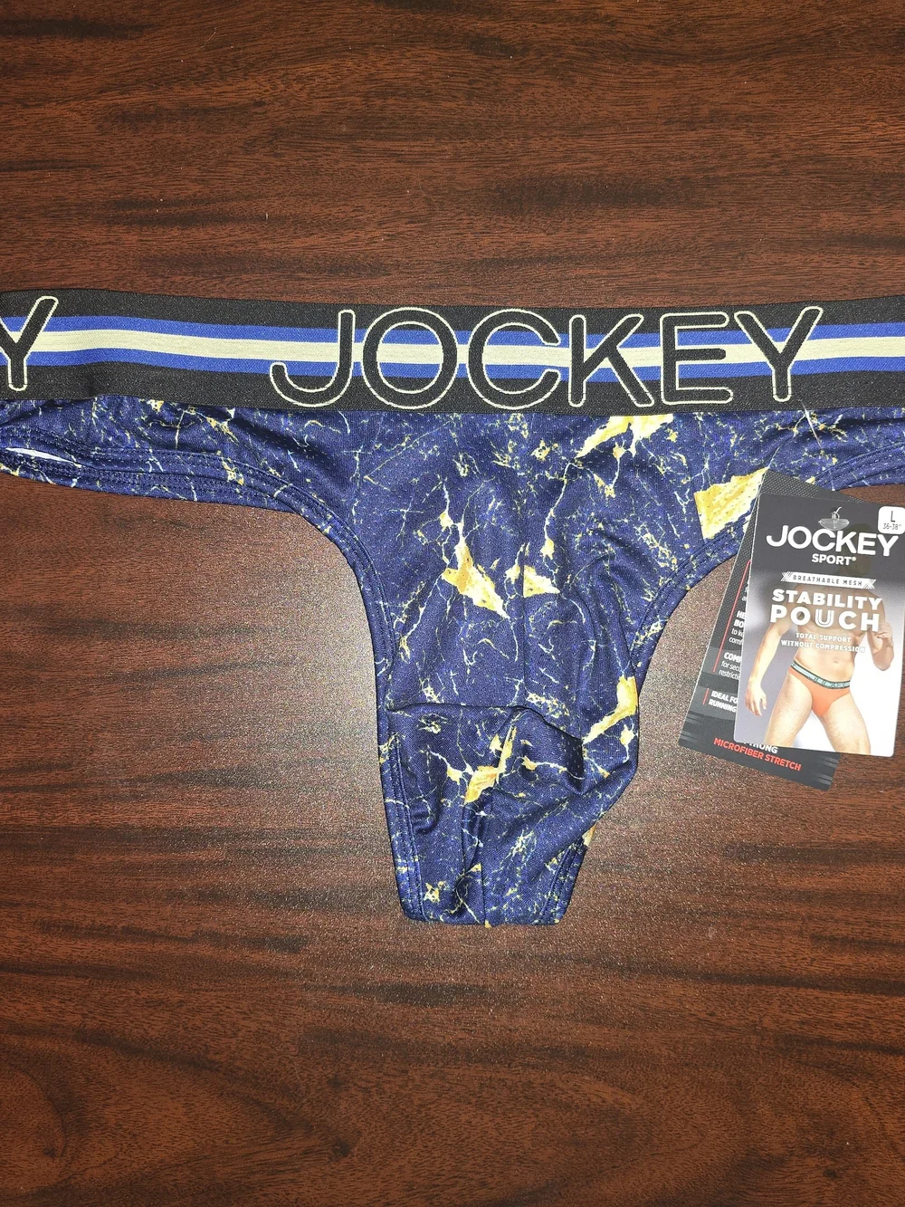 Jockey Men's Sport Stability Thong - Large